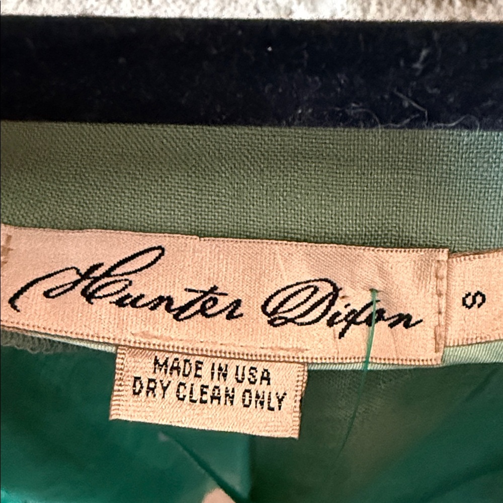 Hunter Dixon Green linen Mini Dress size small - Picture 2 of 6